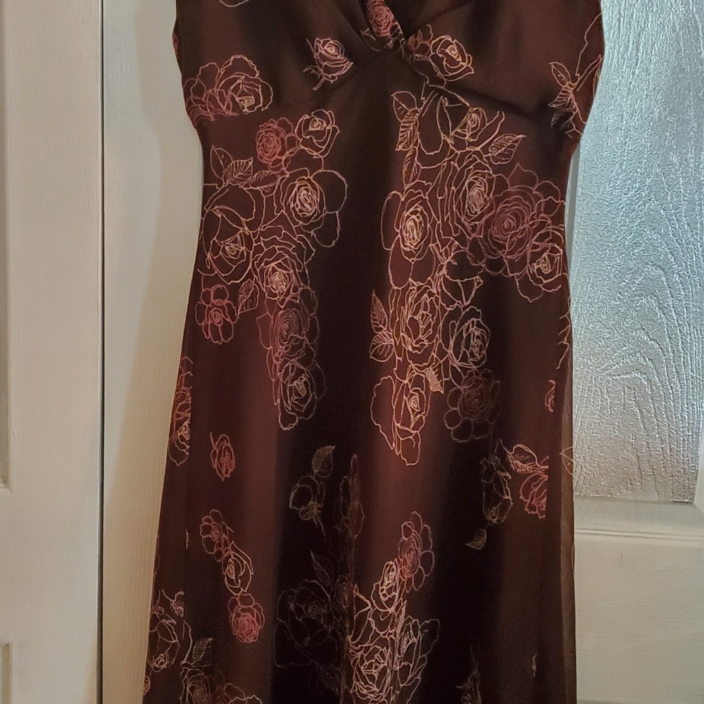 Jones Wear Deep Wine And Pink Dress S 10